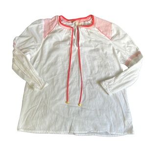 Michael Kors 100%Cotton V-Neck Tie Tunic